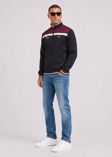 Ellesse Vesten Vignola track top - black burgundy