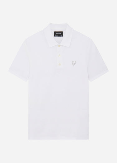 Lyle & Scott Polo's Tonal eagle polo shirt - white
