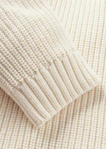 Henri Lloyd Sweaters Golant quarter zip ribbed knit - ecru