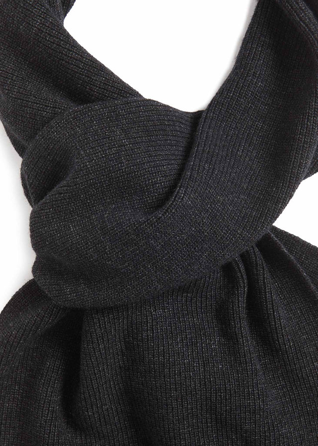 Lyle & Scott Scarves Lambswool ribbed scarf - jet black marl