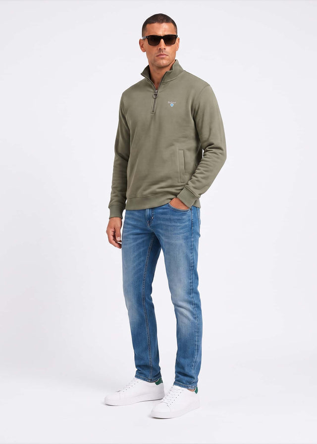 Barbour Sweaters Barbour desmond half zip sweat - agave green