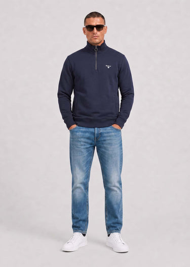 Barbour Sweaters Barbour desmond half zip sweat - navy