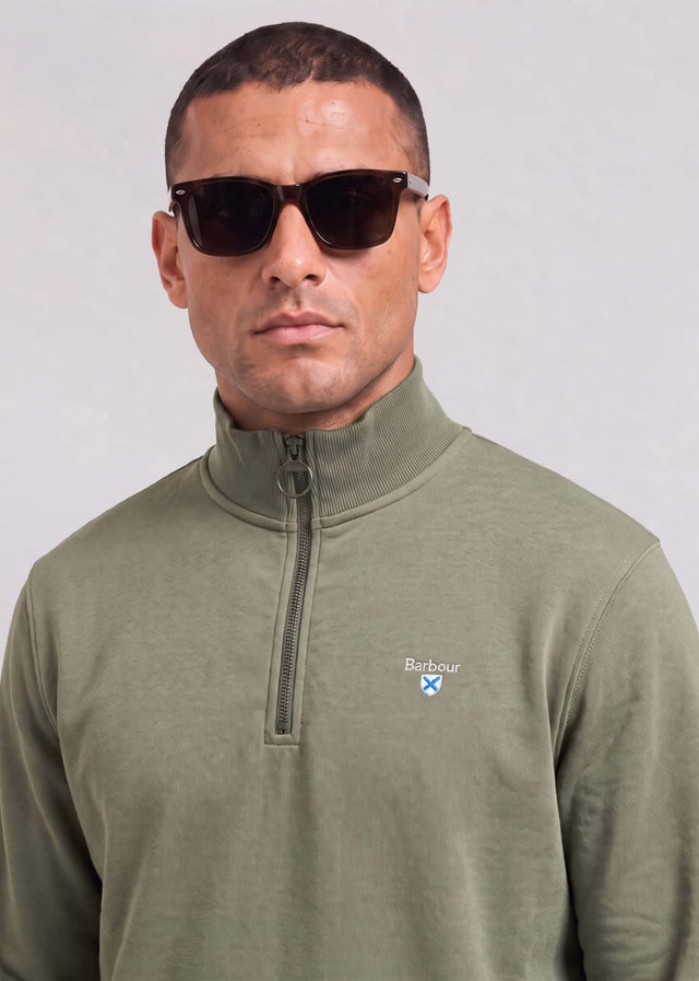 Barbour Sweaters Barbour desmond half zip sweat - agave green