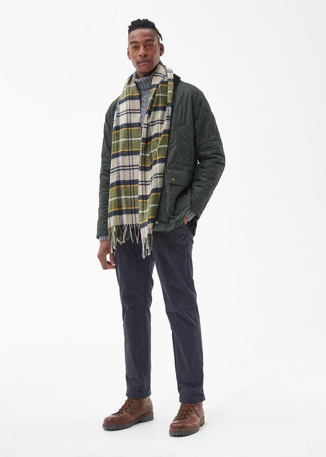 Barbour Scarves Yaxley tartan scarf - forest mist tartan
