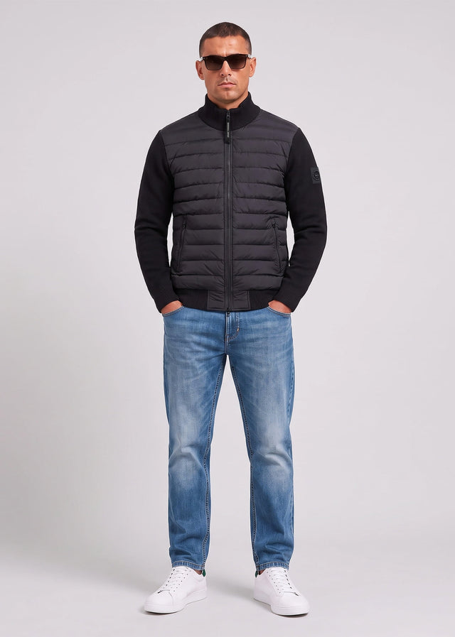 Marshall Artist Cardigans Aldgate hybrid knit - black
