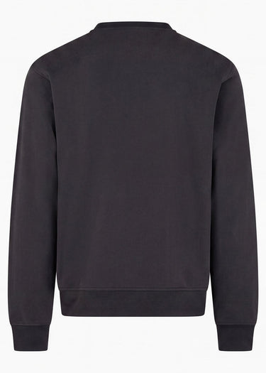 Aquascutum Sweaters Check shoulder crewneck fleece - black