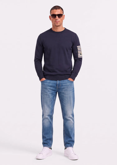 Aquascutum Sweaters Crewneck tech sweater - navy