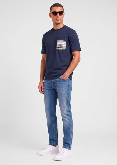 Aquascutum T-shirts Tech pocket t-shirt - navy
