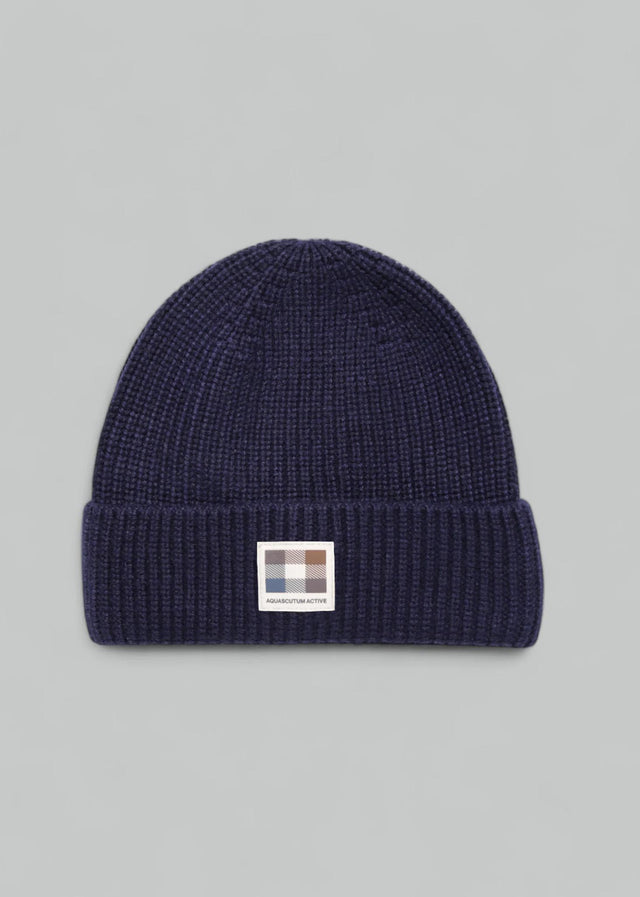 Aquascutum Beanies Active beanie patch - navy
