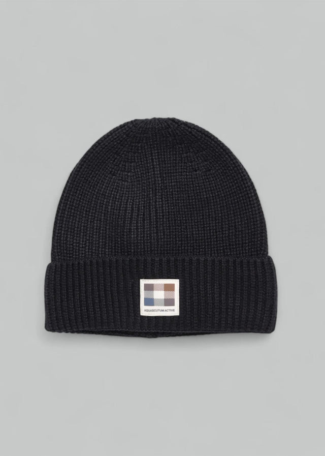 Aquascutum Beanies Active beanie patch - black