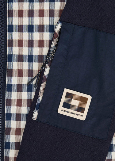 Aquascutum Cardigans Club tech fz sweater - navy