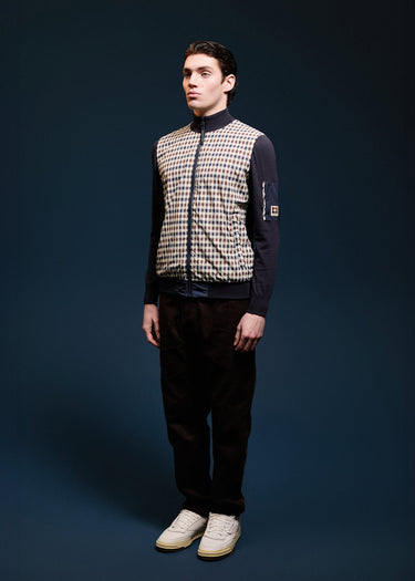 Aquascutum Cardigans Club tech fz sweater - navy