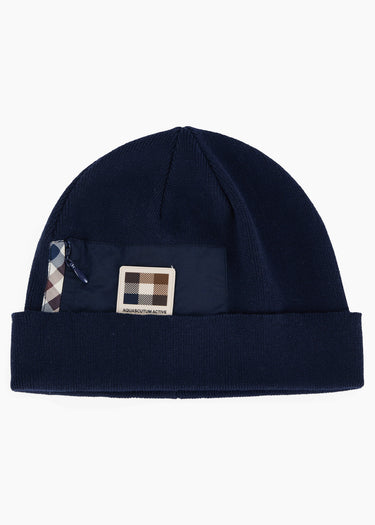 Aquascutum Beanies Nylon pocket beanie - navy