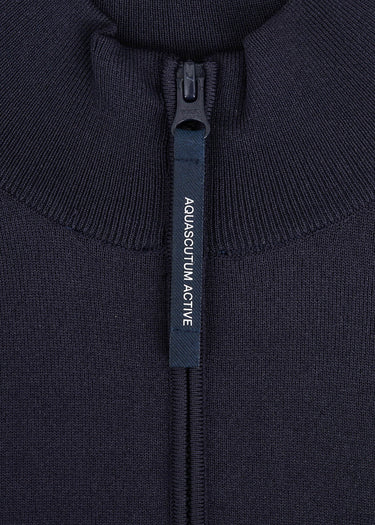 Aquascutum Sweaters Quarter zip tech sweater - navy