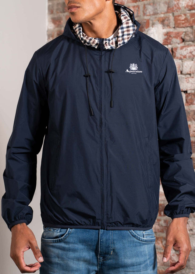 Aquascutum Jackets Hooded reversible sailor jacket - navy