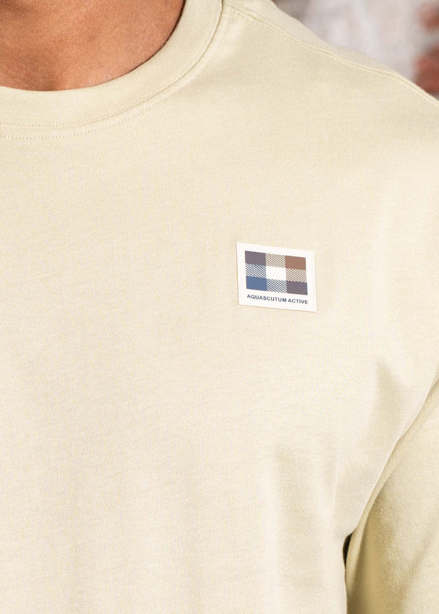 Aquascutum T-shirts Rubber patch t-shirt - beige