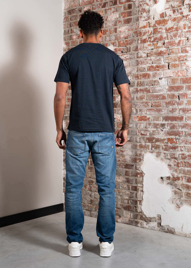 Aquascutum T-shirts Macro club check t-shirt - navy