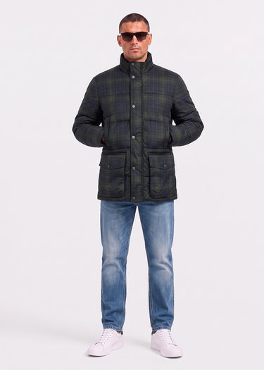 Barbour Jackets Barbour lonnen tartan puffer jacket - shadow classic tartan
