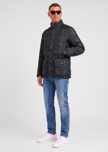 Barbour Jackets Barbour lonnen tartan puffer jacket - shadow classic tartan