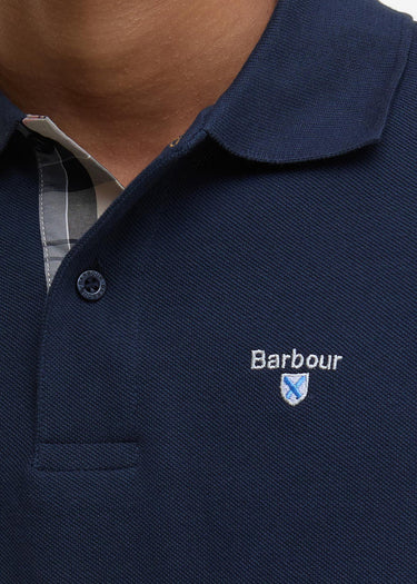 Barbour Polo's Barbour tartan pique tailored polo shirt - new navy