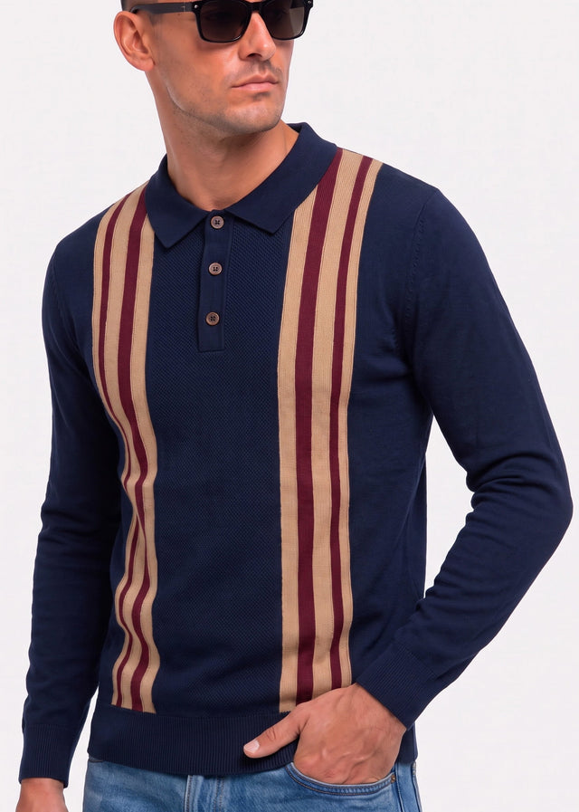 Ben Sherman Long Sleeve Polos Ls mod polo - dark navy