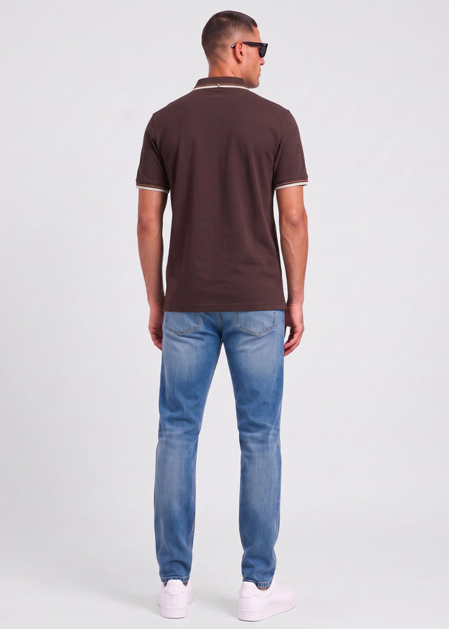Ben Sherman Polos Signature pique polo - chestnut