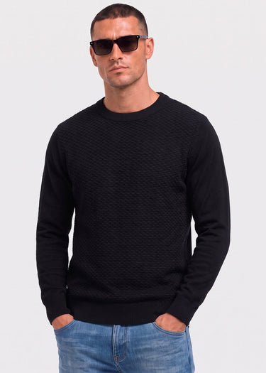Ben Sherman Truien Texture front crew - black