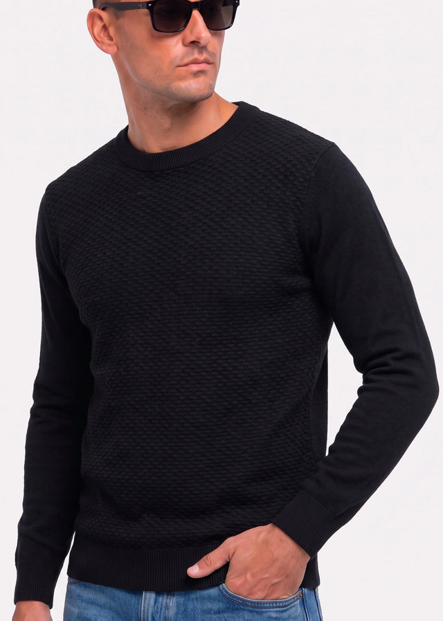 Ben Sherman Sweaters Texture front crew - black