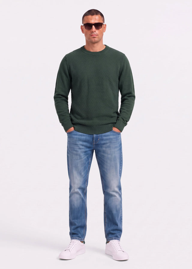Ben Sherman Sweaters Texture front crew - bottle green