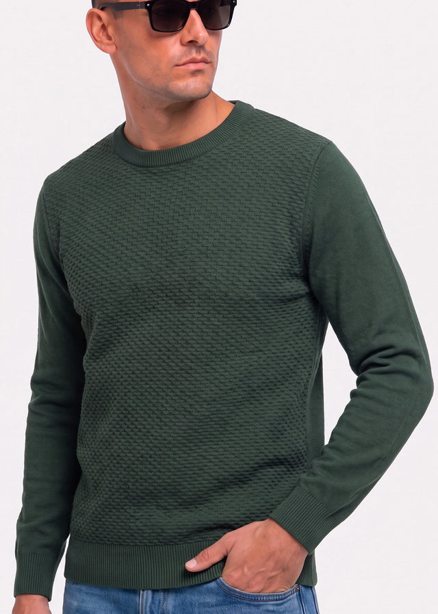 Ben Sherman Sweaters Texture front crew - bottle green