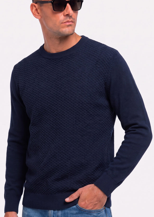 Ben Sherman Sweaters Texture front crew - dark navy