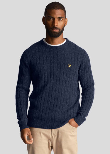 Lyle & Scott Truien Cable jumper - dark navy marl