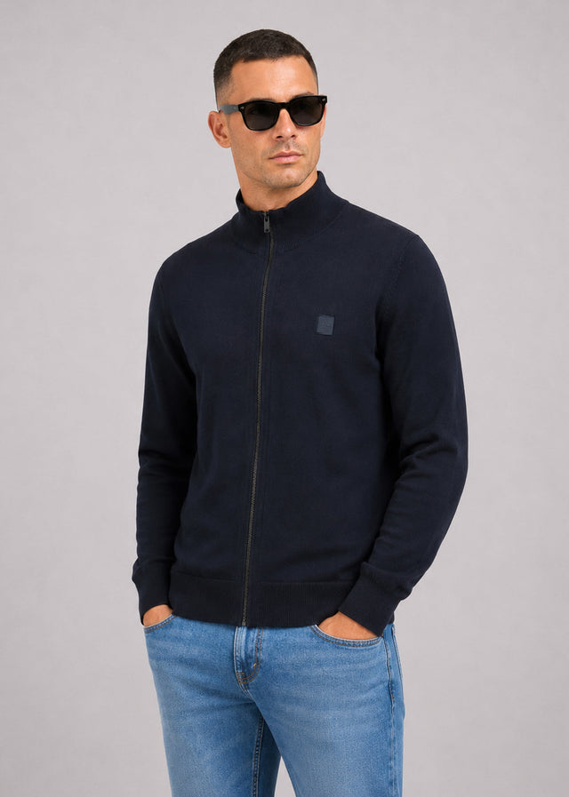 Hugo Boss Sweaters Kanozip s - dark blue