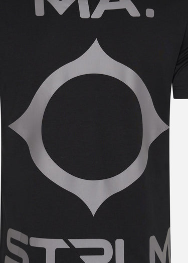 MA.Strum T-shirts Oversized back logo print tee - black