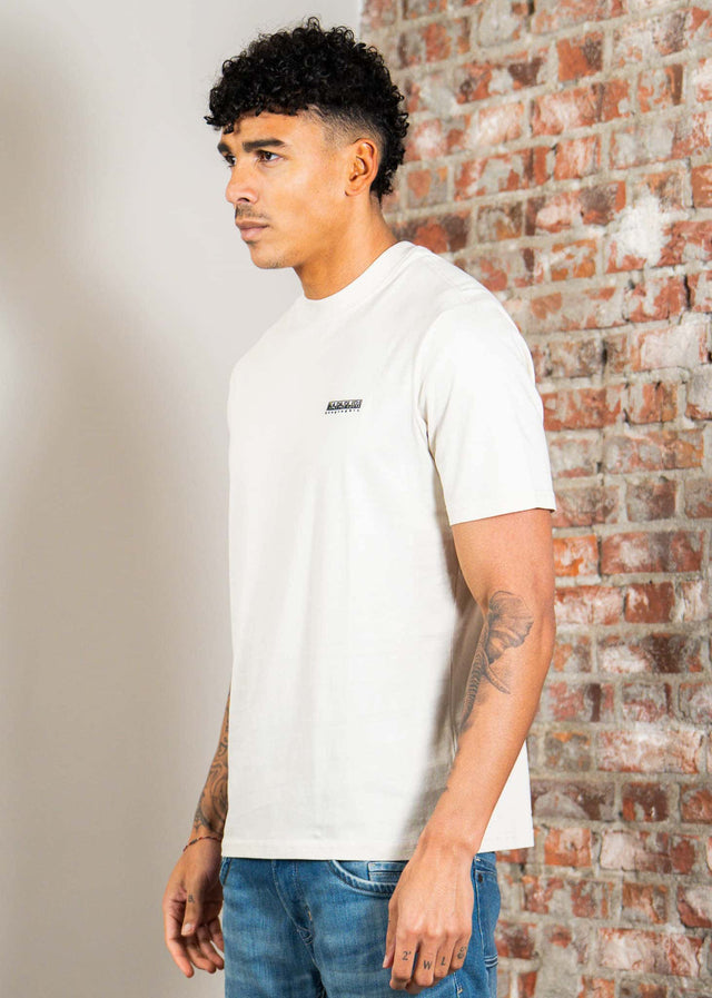 Napapijri T-shirts S small box ss - beige dimity