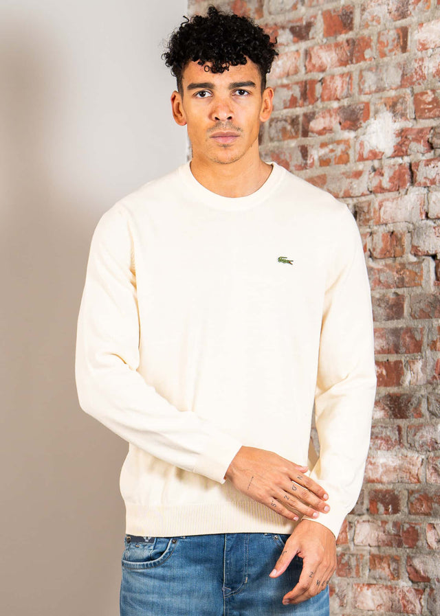 Lacoste Sweaters Regular fit crew neck sweater - naturel clair