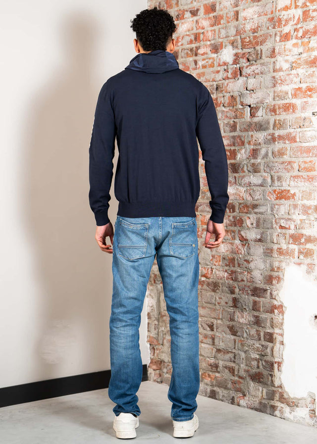 Aquascutum Cardigans Lamina pocket fz hoodie - navy