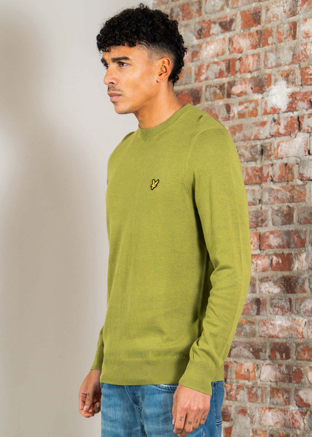 Lyle & Scott Sweaters Cotton crew neck jumper - shrub green