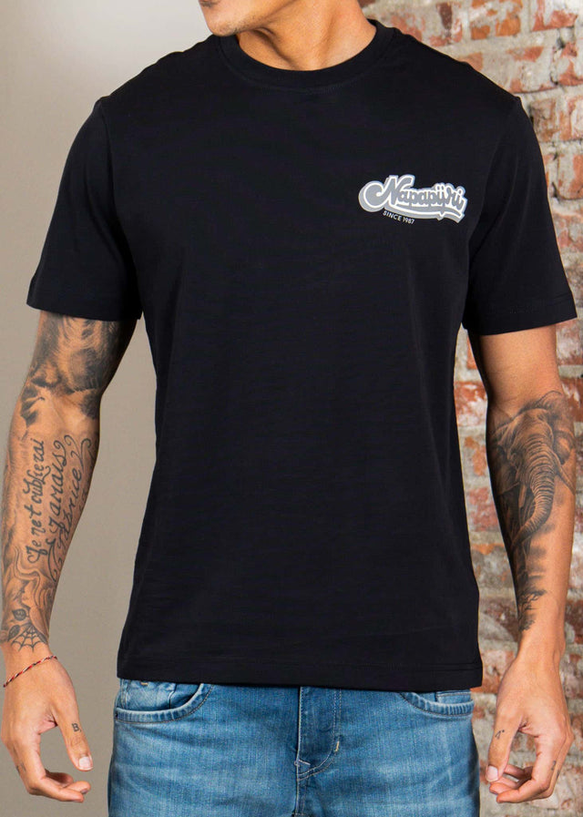 Napapijri T-shirts S zinc ss - black beauty