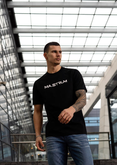 MA.Strum T-shirts MA.Strum chest print tee - jet black