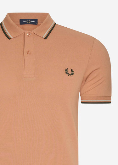 Fred Perry Polo's Twin tipped Fred Perry shirt - light rust warm green