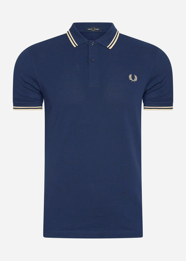 Fred Perry Polo's Twin tipped Fred Perry shirt - french navy ice cream