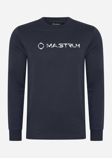 MA.Strum Truien Ls cracked logo tee - ink navy