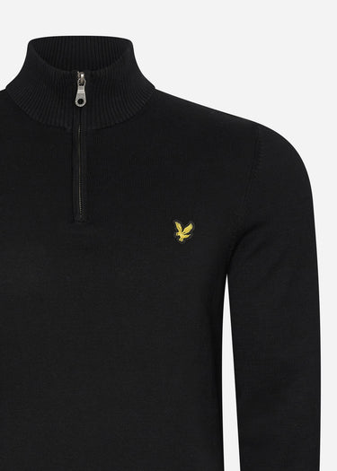 Lyle & Scott Truien Quarter zip jumper - jet black