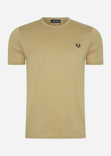 Fred Perry T-shirts Ringer t-shirt - warm stone black
