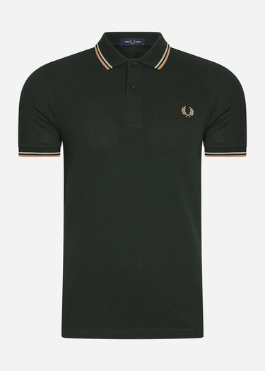 Fred Perry Polo's Twin tipped fred perry shirt - night green