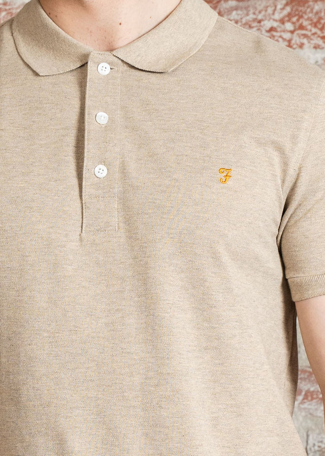 Farah Polos Blanes ss polo - haxelnut marl