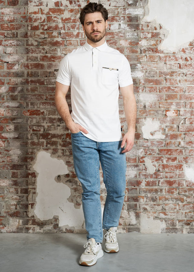 Barbour Polos Corpatch polo - white