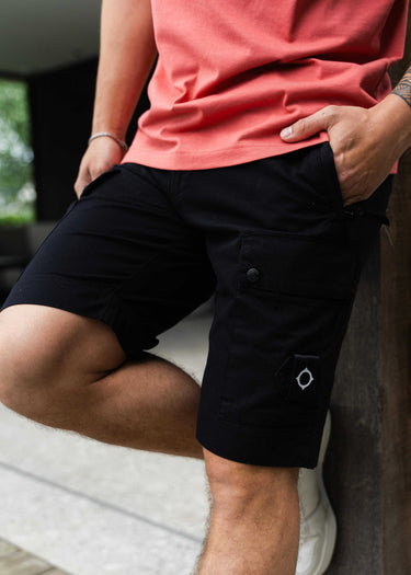 MA.Strum Korte Broeken Cargo short - black