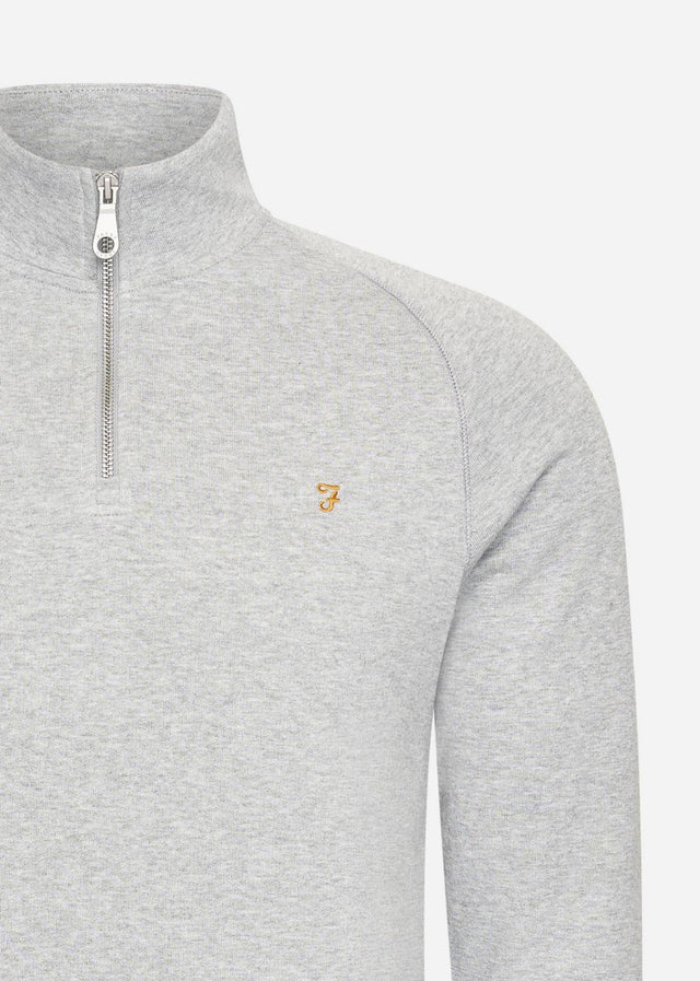 Farah Sweaters Sweatshirt jim 1/4 zip - light grey marl